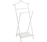 HAKU Möbel aparcacoches blanco encalado, metal, metal - Dim.: AN 46 cm x AL 98 cm x P 35 cm, Estilo: Bohemio