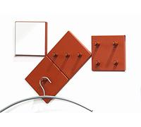 HAKU Juego de guardarropa Rojo, Metal, Espejo - Dim.: AN 15 cm x AL 15 cm x P 6 cm, Estilo: Moderno