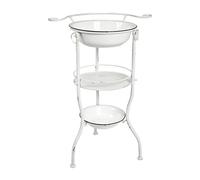 HAKU Lavabo Blanco Antiguo, Metal, Metal - Dim.: AN 56 cm x AL 85 cm x P 40 cm, Estilo: Industrial
