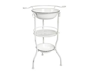 HAKU Lavabo Blanco Antiguo, Metal, Metal - Dim.: AN 56 cm x AL 85 cm x P 40 cm, Estilo: Industrial