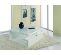 HAKU - Mesa Auxiliar Baja, Color Blanco, Tablero DM, Blanco, 90 x 90 x 45 cm
