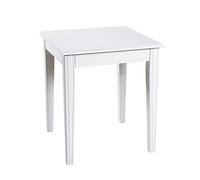 HAKU Mesa Auxiliar Blanca de Madera Maciza y MDF Mesa de salón clásica - Dimensiones: An 45 x Al 51 x Pr 45 cm Estilo: Tradicional