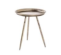 HAKU Möbel Mesa auxiliar bronce, metal, metal - Dim.: AL 54 cm x Ø 44 cm, Estilo: Moderno