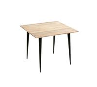 HAKU Mesa Auxiliar de Madera Maciza de Acacia con Estructura metálica Negra; Mesa de salón; Medidas: An 55 x Al 46 x Pr 55 cm; Estilo: Moderno