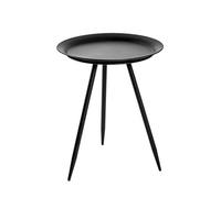 HAKU Möbel Mesa Auxiliar Negro, Metal, Metal - Dim.: AL 47 cm x Ø 38 cm, Estilo: Moderno