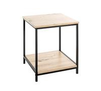 HAKU Möbel Mesa auxiliar roble, negro, MDF, metal - Dim.: AN 40 cm x AL 50 cm x P 40 cm, Estilo: Moderno