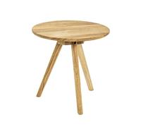 HAKU Möbel Mesa auxiliar roble, Madera maciza - Dim.: AL 40 cm x diámetro 40 cm, Estilo: Tradicional