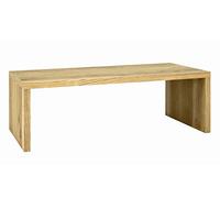 HAKU Mesa de café roble, Chapa de madera auténtica, panel alveolar - Dim.: AN 120 cm x AL 40 cm x P 60 cm, Estilo: Moderno