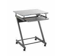 HAKU Möbel Mesa de Ordenador con Ruedas Antracita, MDF, Metal - Dim.: AN 60 cm x AL 75 cm x P 49 cm, Estilo: Moderno