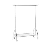 HAKU Möbel Armario con ruedas cromo, metal, metal - Dim.: AN 120 cm x AL 165 cm x P 50 cm, Estilo: Moderno