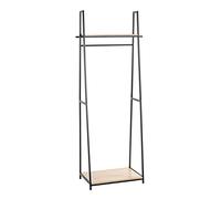 HAKU Möbel Armario de pie roble claro, negro, MDF, Metal - Dim.: An 68 x Al 166 x P 40 cm, Estilo: Moderno