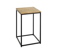 HAKU Möbel Beistelltisch, eiche, schwarz, Massivholz, Metall - Maße: B 35 x H 60 x T 35 cm, Style: Modern