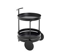 HAKU Möbel Carro de servicio negro, metal, metal - Dim.: AL 62 cm x Ø 42 cm, Estilo: Moderno