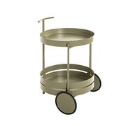 HAKU Möbel Carro de servicio verde caña, Metal - Dim.: Al 62 x Ø 42 cm, Estilo: Moderno