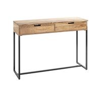HAKU Möbel Consola Acacia, Negro, Madera Maciza, Metal - Dim.: AN 100 x AL 75 x P 35 cm, Estilo: Colectivo Urbano