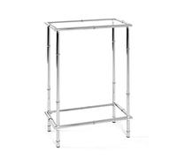 HAKU Möbel Consola cromo, Metal, cristal de seguridad - Dim.: AN 50 cm x AL 75 cm x P 25 cm, Estilo: Moderno