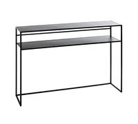 HAKU Möbel Consola Negro, Metal - Dim.: AN 112 x AL 81 x P 28 cm, Estilo: Moderno