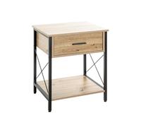 HAKU Möbel Consola roble, negro, MDF, metal - Dim.: AN 45 cm x AL 60 cm x P 40 cm, Estilo: Moderno