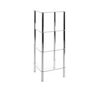 HAKU Möbel Estante cromo, Metal, cristal de seguridad - Dim.: AN 39 cm x AL 107 cm x P 39 cm, Estilo: Moderno