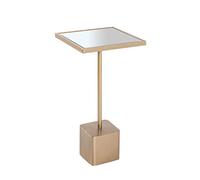 HAKU Möbel Mesa auxiliar de acero dorado, 30 x 30 x 61 cm