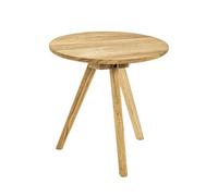 HAKU Möbel Mesa auxiliar roble, Madera maciza - Dim.: AL 40 cm x diámetro 40 cm, Estilo: Tradicional