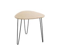 HAKU Möbel Mesa Auxiliar Roble, Negro, MDF, Metal, Estilo: Moderno