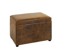 HAKU Möbel Pecho marrón, vintage, MDF, tejido textil - Dim.: AN 58 cm x AL 42 cm x P 39 cm, Estilo: Industrial
