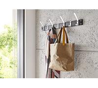 HAKU Möbel Perchero Aluminio, Negro, Aluminio, Metal - Dim.: AN 70 cm x AL 14 cm x P 8 cm, Estilo: Moderno