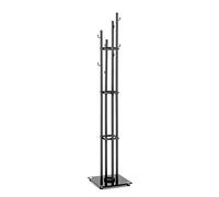 HAKU Möbel Perchero Antracita, Negro, Metal, Cristal de Seguridad 8 mm - Dim.: AN 35 cm x AL 183 cm x P 35 cm, Estilo: Moderno