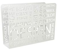 HAKU Möbel Perchero blanco, blanco, metal, metal - Dim.: AN 35 cm x AL 26 cm x P 10 cm, Estilo: Moderno