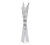 HAKU Möbel Perchero cromo, blanco, metal, metal - Dim.: AN 35 cm x AL 186 cm x P 35 cm, Estilo: Moderno