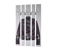 HAKU Möbel Perchero de pared acero inoxidable, motivo, Aluminio, MDF - Dim.: AN 65 cm x AL 100 cm x P 9 cm, Estilo: Moderno