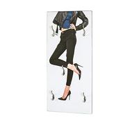HAKU Möbel Perchero de pared acero inoxidable, motivo, MDF, metal - Dim.: AN 40 cm x AL 90 cm x P 8 cm, Estilo: Moderno