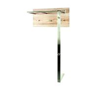 HAKU Möbel Perchero de pared aspecto acero inoxidable, roble San Remo, MDF, metal - Dim.: AN 60 cm x AL 107 cm x P 33 cm, Estilo: Moderno