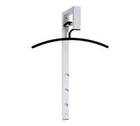 HAKU Möbel Perchero de Pared Cromo, Blanco, Metal, Metal - Dim.: AN 4 cm x AL 70 cm x P 20 cm, Estilo: Moderno