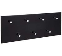 HAKU Möbel Perchero de pared cromo, negro, MDF, metal - Dim.: AN 80 cm x AL 30 cm x P 6 cm, Estilo: Moderno