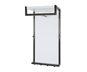 HAKU Möbel Perchero de pared cromo oscuro, blanco, MDF, metal - Dim.: AN 40 cm x AL 80 cm x P 30 cm, Estilo: Moderno