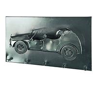 HAKU Möbel Perchero de pared cromo oscuro, metal, metal - Dim.: AN 35 cm x AL 20 cm x P 10 cm, Estilo: Industrial