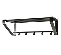HAKU Möbel Perchero de Pared Negro, Metal, Metal - Dim.: AN 65 cm x AL 20 cm x P 30 cm, Estilo: Moderno