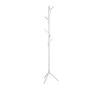 HAKU Möbel Perchero, Perchero de pie, Perchero de pared blanco, Madera maciza - Dim.: AL 174 x Ø 43 cm, Estilo: Tradicional