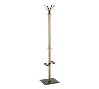 HAKU Möbel Perchero roble, negro, Madera maciza, metal - Dim.: AN 40 cm x AL 180 cm x P 40 cm, Estilo: Moderno