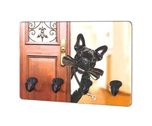 HAKU Möbel Teclado Motivo, negro, MDF, metal - Dim.: AN 30 cm x AL 21 cm x P 5 cm, Estilo: Moderno