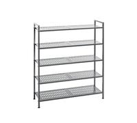 HAKU Möbel Zapatero de Metal, Antracita, tamaño: 73 x 90 x 25 cm, Estilo: Moderno