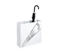 HAKU Paragüero blanco, blanco, Metal, acero - Dim.: AN 50 cm x AL 48 cm x P 16 cm, Estilo: Moderno