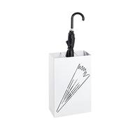 HAKU Paragüero blanco, blanco, metal, metal - Dim.: AN 30 cm x AL 48 cm x P 16 cm, Estilo: Moderno
