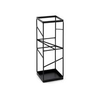 HAKU Möbel Paragüero Negro, Metal, Metal - Dim.: AN 17 cm x AL 49 cm x P 17 cm, Estilo: Moderno