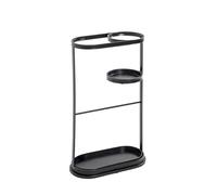 HAKU Möbel Paragüero negro, metal, metal - Dim.: AN 37 cm x AL 60 cm x P 18 cm, Estilo: Art Déco