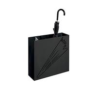 HAKU Paragüero negro, metal, metal - Dim.: AN 50 cm x AL 48 cm x P 16 cm, Estilo: Moderno
