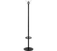 HAKU Perchero Aluminio, Negro, Aluminio, Metal - Dim.: AL 179 cm x diámetro 37 cm, Estilo: Moderno
