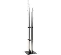 HAKU Perchero Aspecto Acero Inoxidable, Negro, Metal, Cristal de Seguridad 8 mm - Dim.: AN 35 cm x AL 182 cm x P 35 cm, Estilo: Moderno